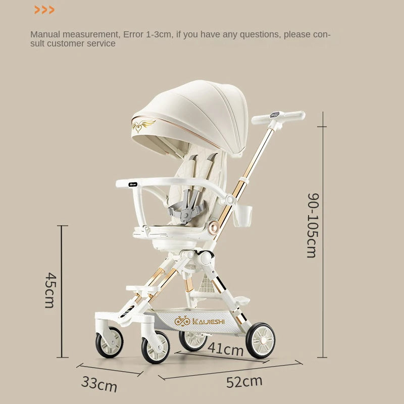 3 Modes Two-Way Folding Baby Stroller