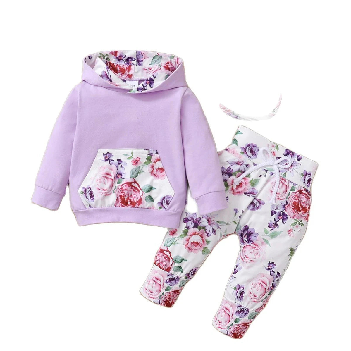 3 Piece Infant Clothes Floral Baby Girl Set